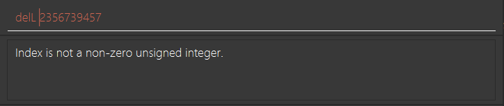 delL Invalid ListingId example