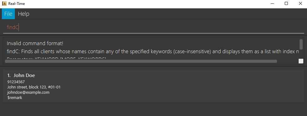 findClientFailure